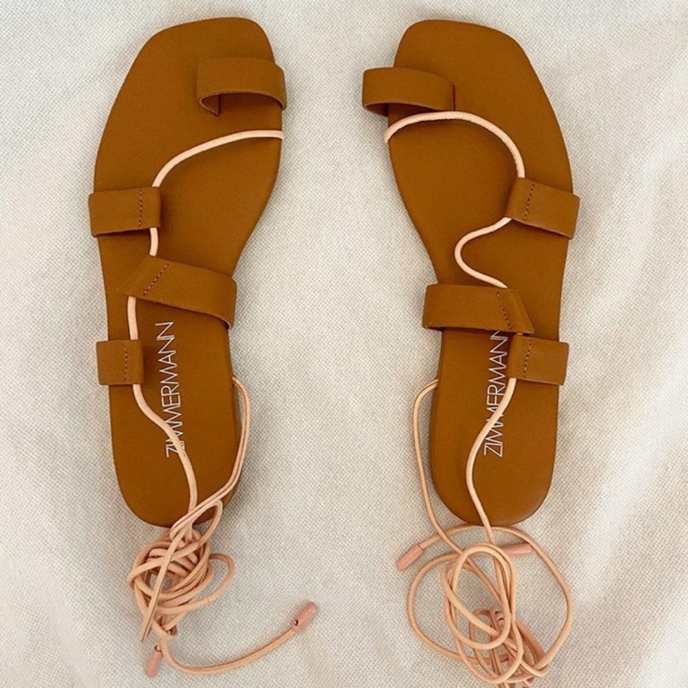 Zimmermann Tan Lace Up Sandals - Sz. 40 - Picture 8 of 16